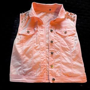 Pink gold studded vest
